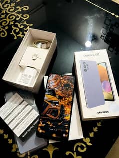 samsung a32 with complete box mobile phone excellent condition