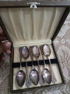 Antique Silver Plated Teaspoons.