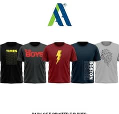 pack of 5 premium quality summer t-shirts