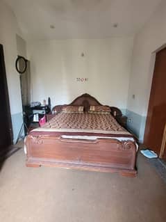 Queen Size Bed with Side tables and Spring Mattress