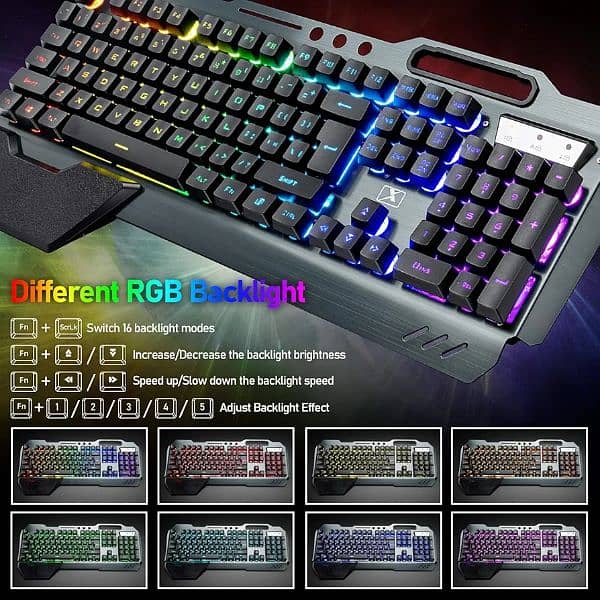 Mechanical Keyboard wireless gaming and Mouse 3