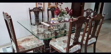 Dinning table with 6 chairs chinnioti