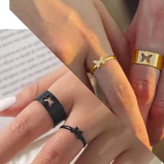 Couple's Butterfly ring