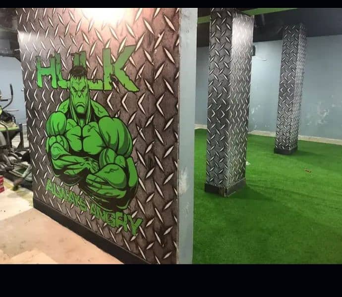 Wholesale Rates Artificial Grass Astro Turf Wall Gym Floor Lawn Grass 4