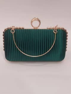 Women's Rexine Embellished Fancy Clutch Bag