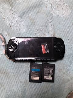 psp with card batteries and charger