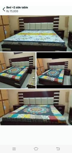 Bed & 2 side table