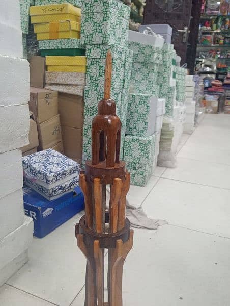 Wooden Minar Pakistan Model, Home Decor Wooden Model, Multicolor Minar 11