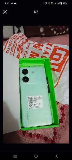 infinix smart 7  64+4  colour Coastal Green 2 and half months warnty