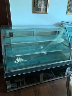 two bakery chillers refrigerator glass display