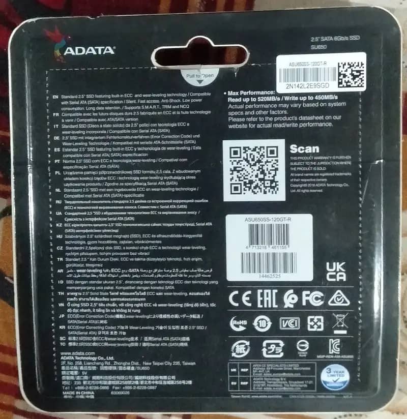 SSD adata original in warranty 1