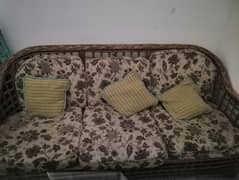 5 Seater Cane Sofa for Sale with Tables