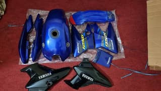 YBR 2019 model blue color complete body kit Available, Fuel tank