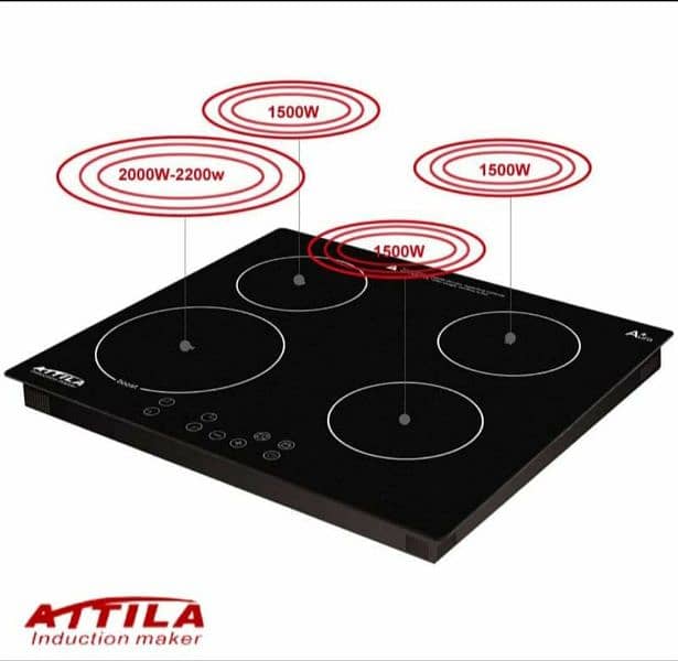 Attila Aura+ 4 Burner Electric Induction Cooker- 03007420777 3