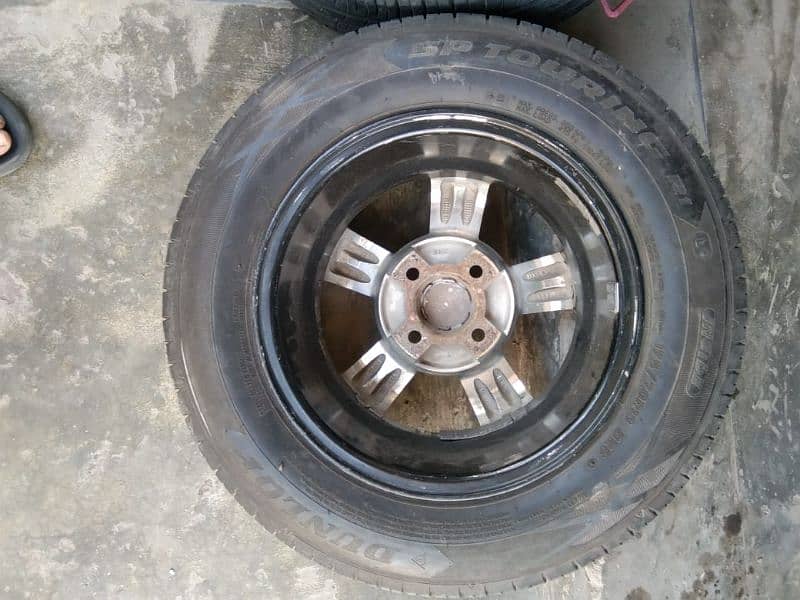 tyre for sale with rim 13 inch 03214853609 ais number par rabtha kara 5