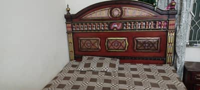 Wooden bed set for sale