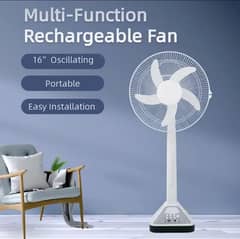 12V AC DC Charging Battery AC/DC Solar Powered Plate Rechargeable Fan