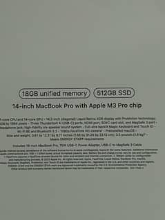 MacBook Pro 14inch 512gb/18gb M3 Pro Silver MRX63