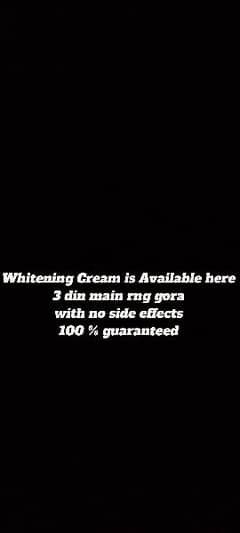 Whitening Cream with no side effects