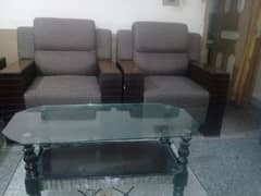 Sofa and Glass Talbe