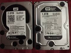 1 TB, 2 TB Western Digital (WD black caviar) and SSD 0