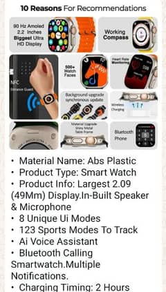 smart watch in abs plastic/smart watch