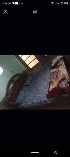 full king bed with dressing and large size mattress with two side beds