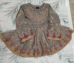 Naqshi branded frock and plazo with dupatta