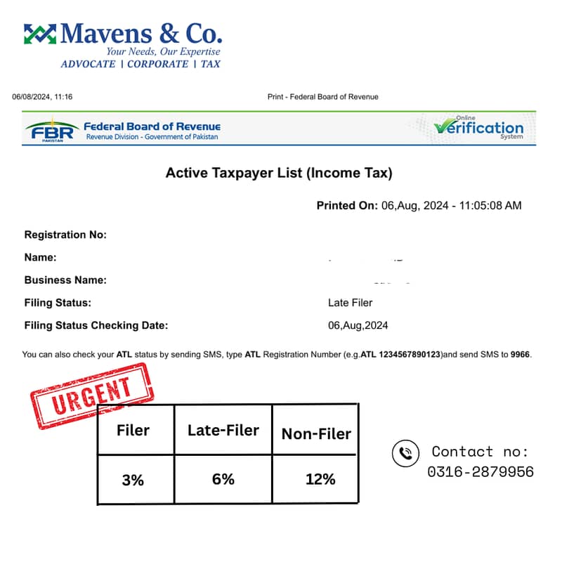 NTN Filer Sale Tax GST SECP Income Tax Chamber Of Commerce PSW PVT SRB 3