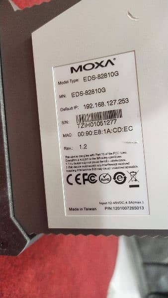 Moxa EDS-82810G
 Ethernet switch 1