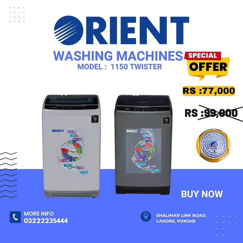 Orient Fully Automatic Washing machine / Orient Twister Sale 0