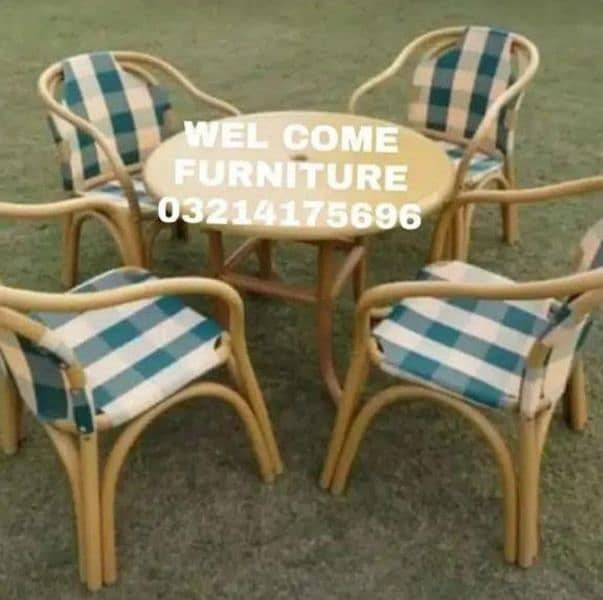 OUTDOOR GARDEN UPVC RATTAN FURNITURE SOFA SET CHAIRS TABLE UMBRELLA 4