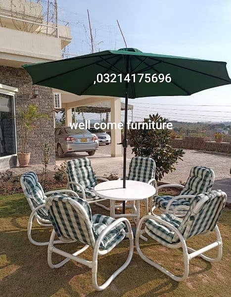 OUTDOOR GARDEN UPVC RATTAN FURNITURE SOFA SET CHAIRS TABLE UMBRELLA 11