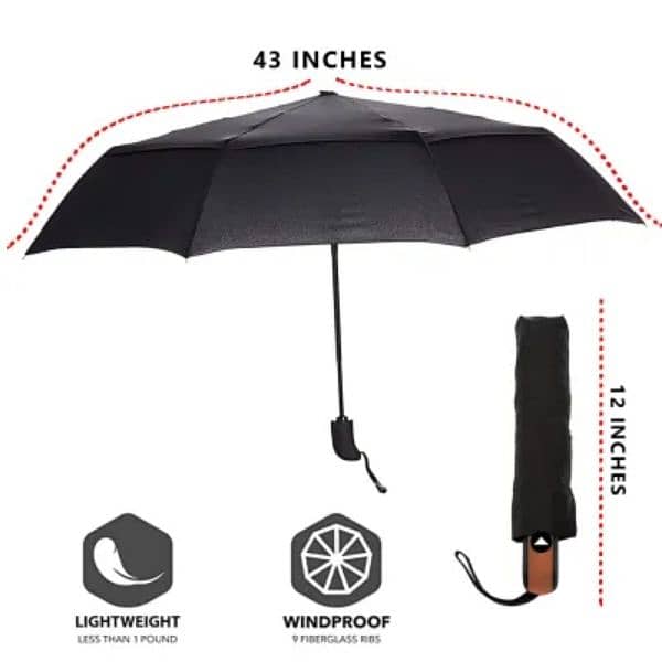 Premium Quality one Touch Folding Umbrella available 5