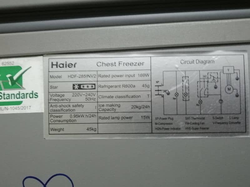 HAIER Deep Freezer - HDF-285 INV, 10 Years Warranty 10/10 condition 6