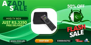 Azadi Grand Sale on Andriod Tv Boxes MXQ 4K QUAD CORE 1G+8G