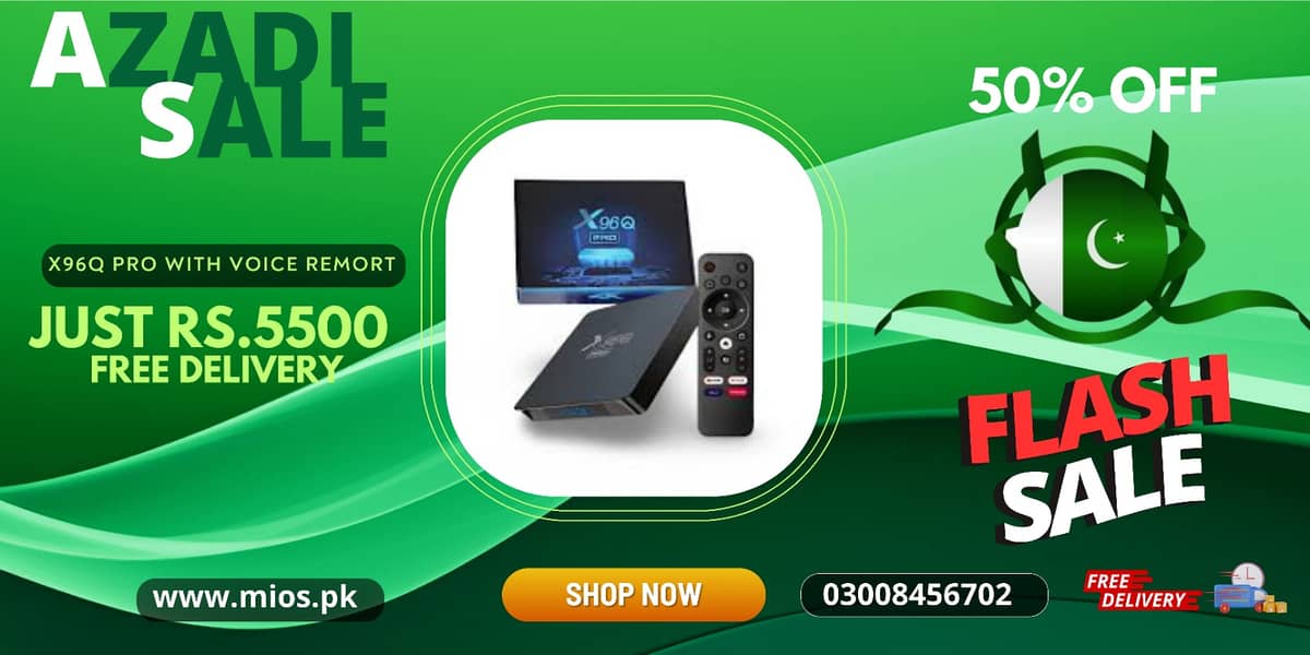 Azadi  Grand Sale On Andriod Tv Boxes MXQ 4K QUAD CORE 1G+8G 2