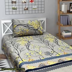 2 pcs crystal cotton printed single Bedsheet