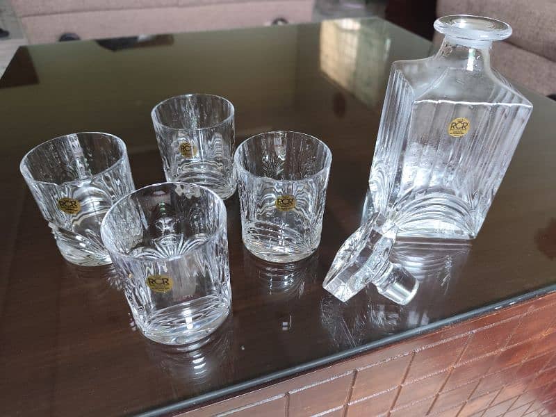 imported Drink Set, 25 years old but never used. original crystal 0