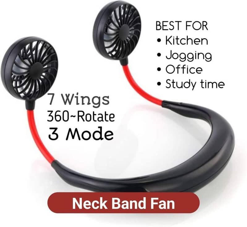 Mini portable, rechargeable neck and desk fan, Air conditioner, cooler 1