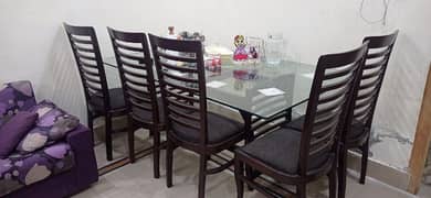 Dining table with 6 chairs