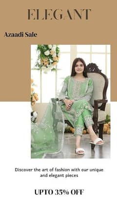 3 Pcs Women Stitched Organza Embroidered Suit