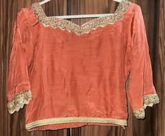 Rust Silk Lehenga, Blouse & Dupatta