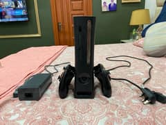 Xbox 360 with all wires original condition with two controllers