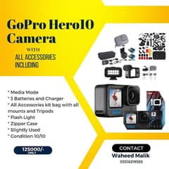 GoPro Hero10 Camera with all Accessories