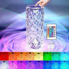 Diamond Rose Crystal Lamp 16 Color Changing ( With Remote)