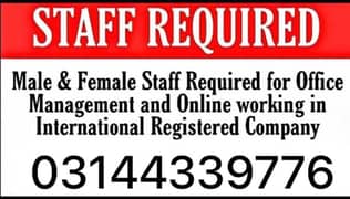 Online Job Opportunity for male female and students