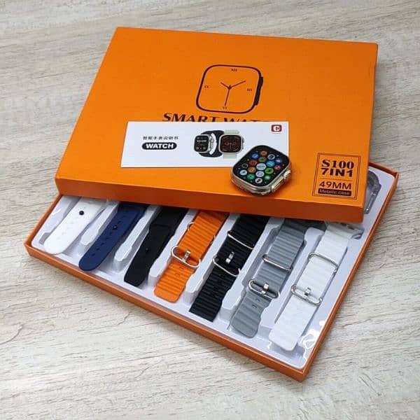 S100 smart watch with 7 straps+ protective case 6