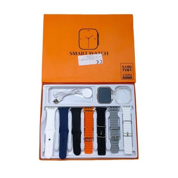 S100 smart watch with 7 straps+ protective case 5