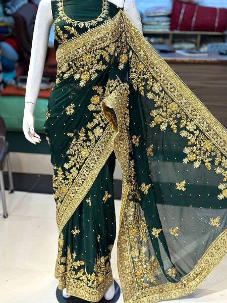 ORIGINAL INDIAN CHIFFON SAREE 0